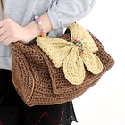 59 Seconds - Bow-Accent Straw Cross Bag