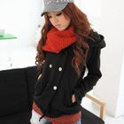 PUFFY - Double-Breasted Hooded Jacket