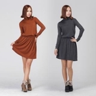Ukki - Elastic Waist Turtleneck Dress