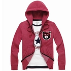 Justyle - Bear Appliqué Pocket-Accent Hoodie