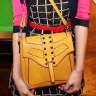 19th Street - Croc-Grain Studded Cross Bag