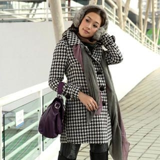 Double-Breasted Houndstooth Coat Double-Breasted Houndstooth Coat