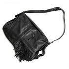 Koo - Fringe-Accent Studded Shoulder Bag