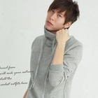 Monkey Shop - Drawstring Stand-Collar Hooded Pullover
