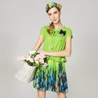 O.SA - Eyelet Panel Peplum Floral Dress