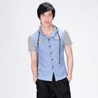 INTHING - Striped Details Hooded Shirt