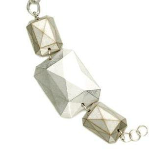 Silver Hard Rock Metallic Block Bracelet Silver Hard Rock Metallic Block Bracelet