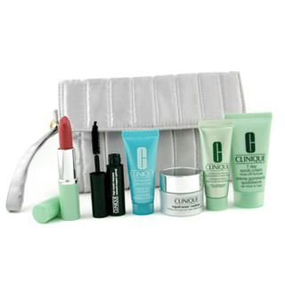 Travel Set: 7 Day Scrub Cream+ Repairwear Contour+ Moisturizer+ Turnaround Concentrate+ Lipstick+ Mascara+ Bag Travel Set: 7 Day Scrub Cream+ Repairwear Contour+ Moisturizer+ Turnaround Concentrate+ Lipstick+ Mascara+ Bag