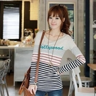 CLICK - 'Hollywood' Print Striped Top