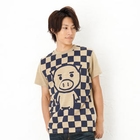 Buden Akindo - Short-Sleeve Print T-Shirt - Race Flag Pig