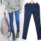 Cocopop - Elastic-Waist Denim Pants