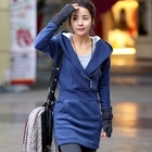 REDOPIN - Hooded Zip Knit Dress