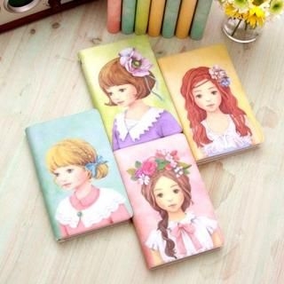 Set: Girl Print Pocket Diary + Zipper Bag Set: Girl Print Pocket Diary + Zipper Bag