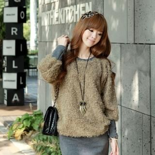Inset Sweater Knit Dress