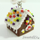 Sweet & Co. - Sweet Christmas Ginger Bread House Pearl Silver Necklace