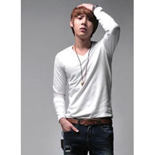 V-Neck Long-Sleeve T-Shirt