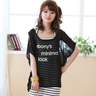 ZOO - Cut Away-Sleeve Print Top