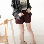 Tokyo Fashion - Bow-Accent Buttoned Pleated Shorts