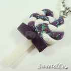 Sweet & Co. - Sweet Purple Candy Lollipop Glitter Necklace