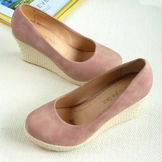 Faux-Leather Wedges