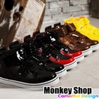 Monkey Shop - Faux-Leather High-Top Sneakers
