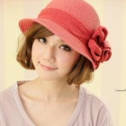 CatWorld - Corsage-Accent Straw Hat
