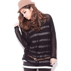 ZOO - Dolman-Sleeve Open-Knit Top