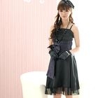 59 Seconds - Contrast Bow-Accent Tie-Back Dress