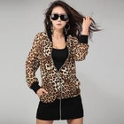 Nabi - Leopard Print Tube-Hem Jacket