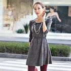 STYLEKELLY - Tie-Waist Puff-Sleeve Dress