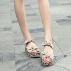 Grace Candy - Bow-Accent Wedge Sandals