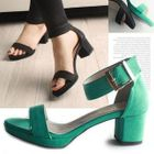 Marcella - Buckled Strap Chunky Heel Sandals
