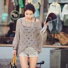 REDOPIN - Dolman-Sleeve Pointelle Knit Top