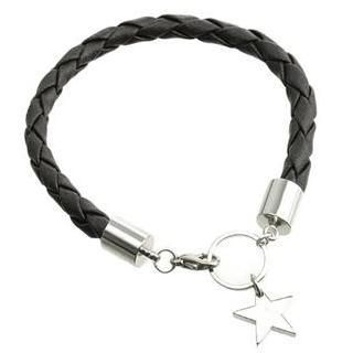 MyLittleThing - Classic Dark Brown Leather Bracelet with Star MyLittleThing - Classic Dark Brown Leather Bracelet with Star