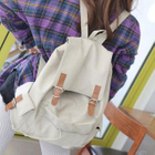 Smoothie - Contrast Buckled Canvas Backpack