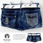 Maymaylu Dreams - Striped-Pocket Denim Shorts with Belt
