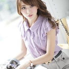 Tokyo Fashion - Lace Shoulder Pintuck Shirt