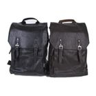 VINTAGE BROTHERS - Faux-Leather Buckled Backpack