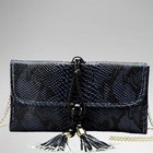 Moonbasa - Genuine-Leather Tasseled Clutch