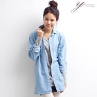 yeomong - Tab-Sleeve Denim Shirt