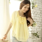 Tokyo Fashion - Batwing-Sleeve Corsage-Accent Top