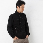 BLACK ASUKA - Funnel-Neck Buttoned Jacket