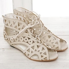 Grace Candy - Perforated Lace-Up Sandals