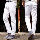 ABOKI - Straight-Cut Cotton Blend Pants