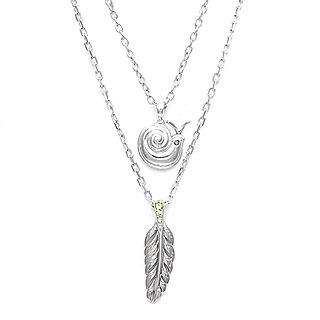 Snail & Leaf Pendant
