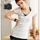 E.F.Shop - Short-Sleeve Ribbed Henley