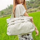 Fashion Lady - Faux-Leather Belted Tote
