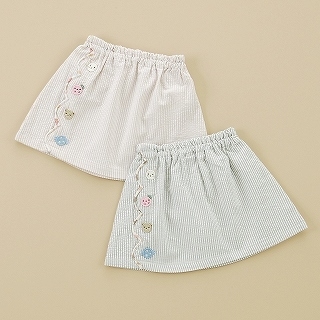 Animal Motif Stripe Skirt