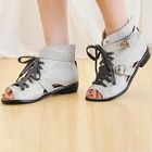 Smoothie - Lace-Up Open-Toe Ankle Boots