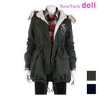 NewYork doll - Detachable Faux-Fur Trim Hooded Parka